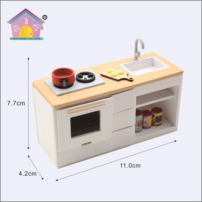 New Hottest Pretend Wooden Miniature Dollhouse Kitchen for Children W06b072