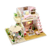 Pink Loft Wooden Dollhouse Kit