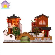 traditional wooden dolls house
