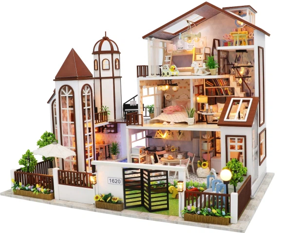 Tiny Wooden Dollhouse Mini Wood Houses Factory