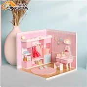 2015 Wooden Folding Medieval Castle Toys for Kids, Lovely Wooden Castle Toy for Children, Cute Wooden Toy Castle for Baby W06A034