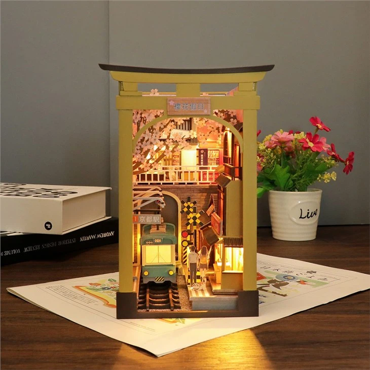 Easy To Assemble Japan Style Sakura Holiday Diy Book Nook