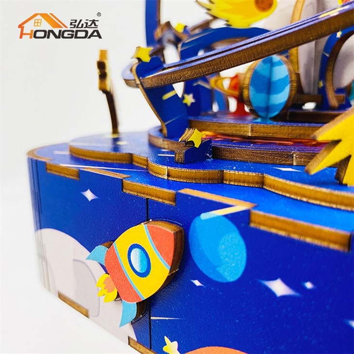 Mechanical Music Box With LED Lights, DIY Crafts/Hobbies/Gifts For Adults