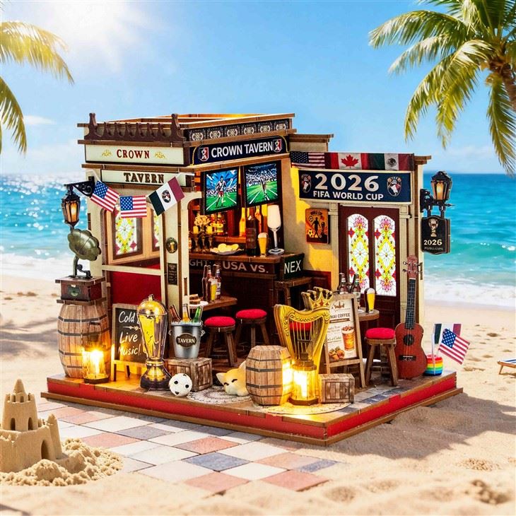 Tavern-themed Diy Wooden Dollhouse factory