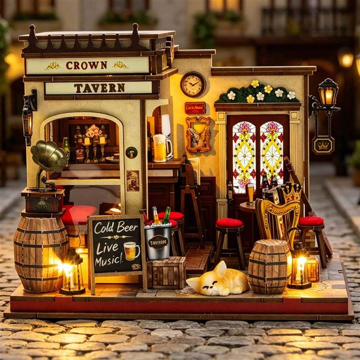 Tavern-themed Diy Wooden Dollhouse suppliers
