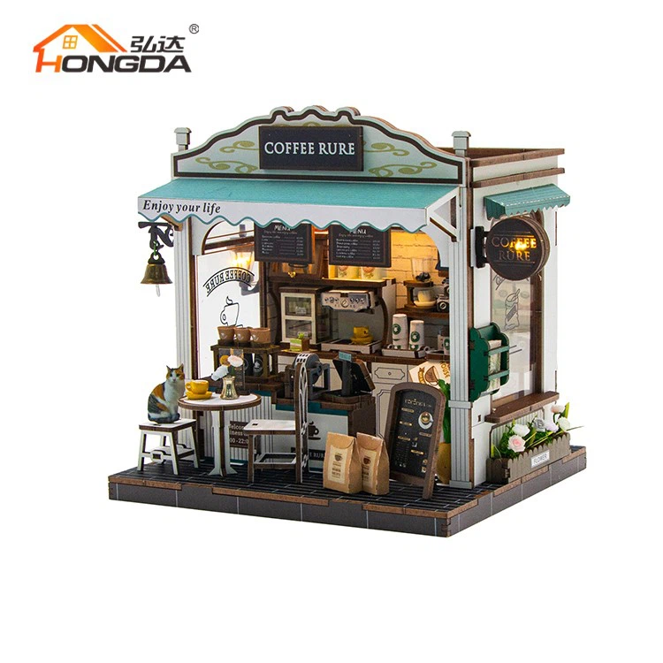 Diy Coffee Theme Wooden Dollhouse Kit best