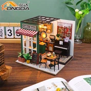 Afternoon Coffee Wooden Doll House Kits