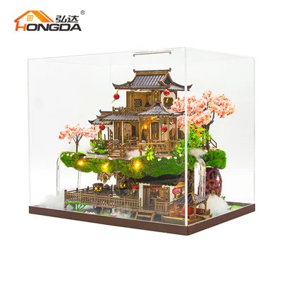 Chinese Style Dollhouse Kit With Dust Cover