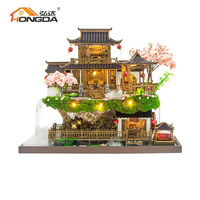 Chinese Style Wooden Doll House Kit