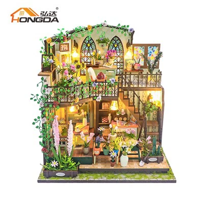 Darcy Flower House Diy Wooden Dollhouse Kit