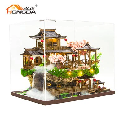 Handmade Diy Doll House With Dust Cover