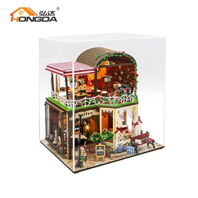 Handmade Miniature Doll House With Dust Cover