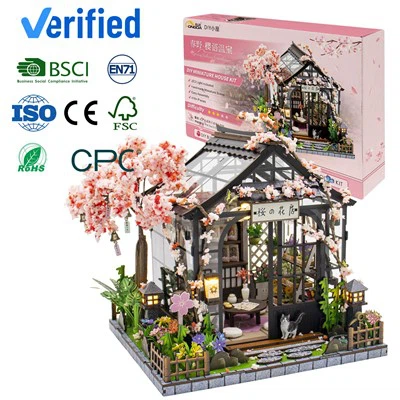 New Japanese Style Diy Wooden Dollhouse Kit